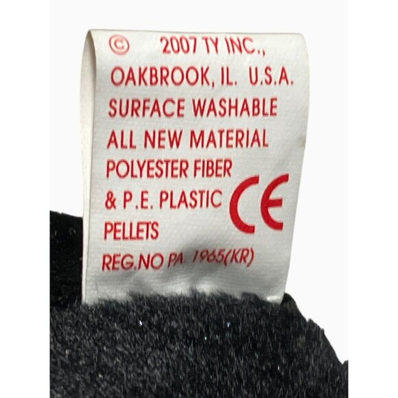 Ty Halloweenie Beanies Scarem Black & Purple Glitter Bat Plush Toy - Picture 7 of 8